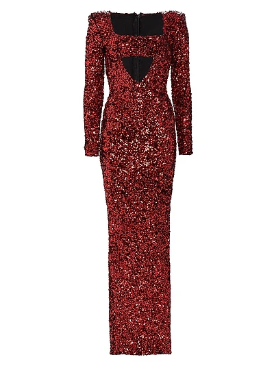 Charleston Cut-Out Sequined Gown