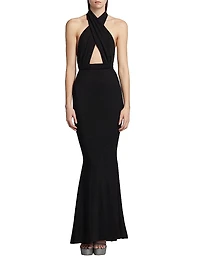 Kyle Speckled Halter Mermaid Gown