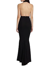 Kyle Speckled Halter Mermaid Gown