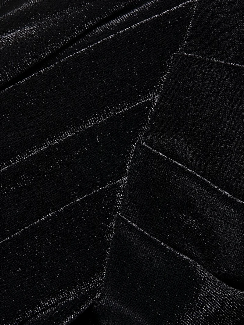 Domino Draped Velvet Gown
