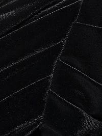 Domino Draped Velvet Gown