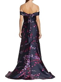 Mikado Off-The-Shoulder Mermaid Gown
