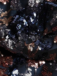 Floral Sequined Off-The-Shoulder Gown