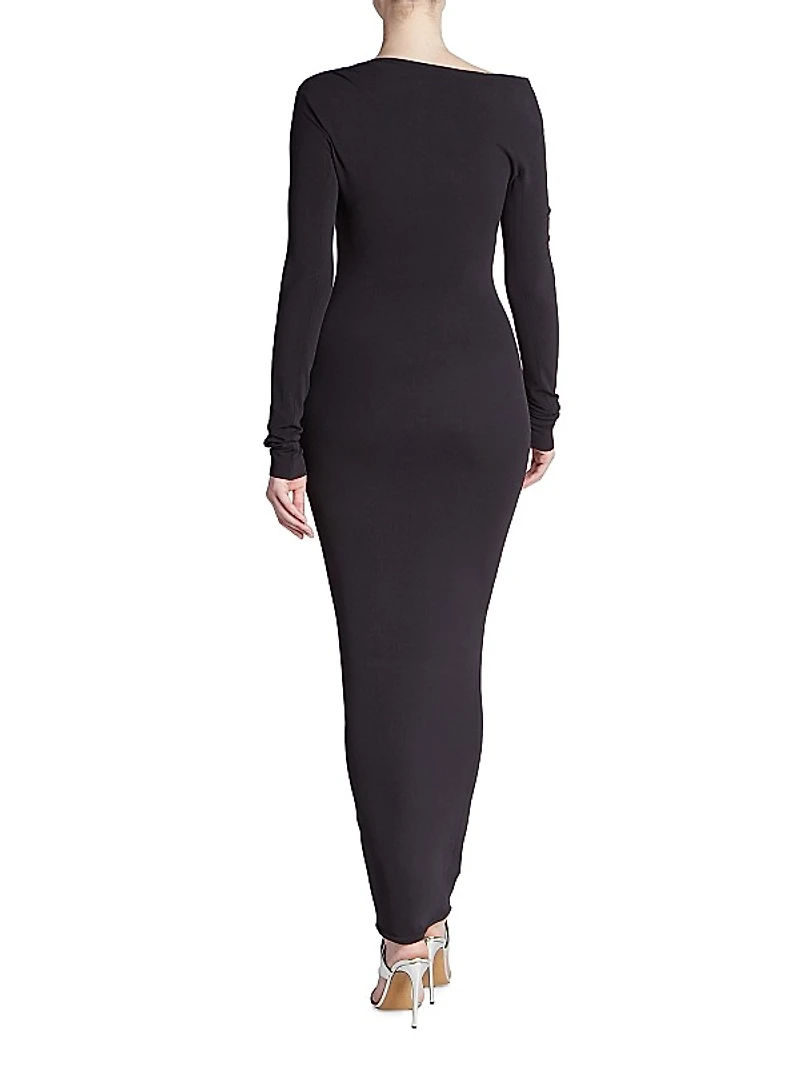 Embellished Jersey Off-The-Shoulder Dress