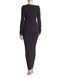 Embellished Jersey Off-The-Shoulder Dress