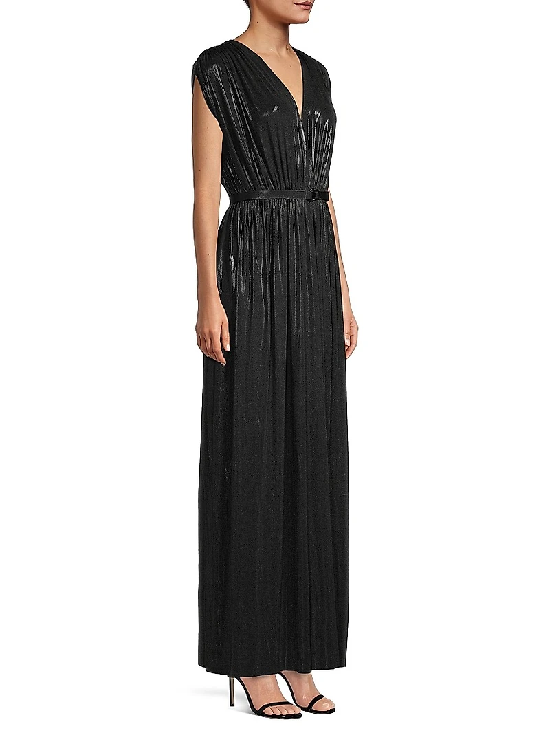 Athena Sheen Belted Gown