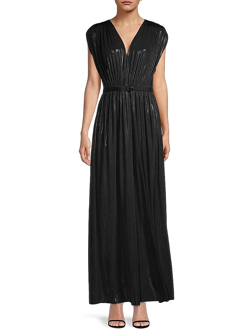 Athena Sheen Belted Gown