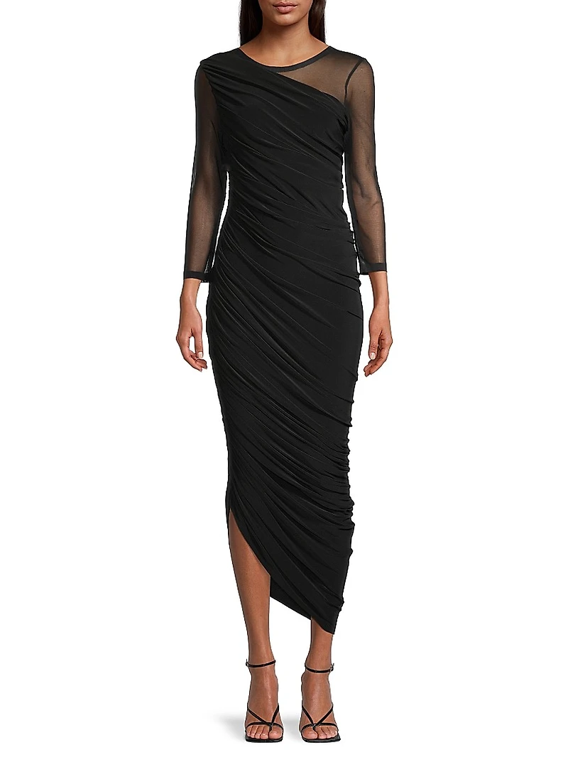 Diana Shoulder-Side Drape Gown