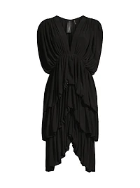 4-Tiered Butterfly Knee-Length Dress