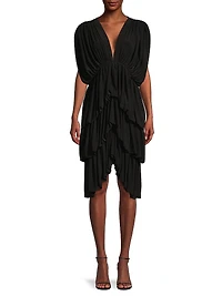 4-Tiered Butterfly Knee-Length Dress