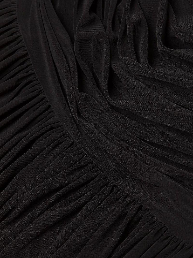 Cross Halter Fishtail Gown