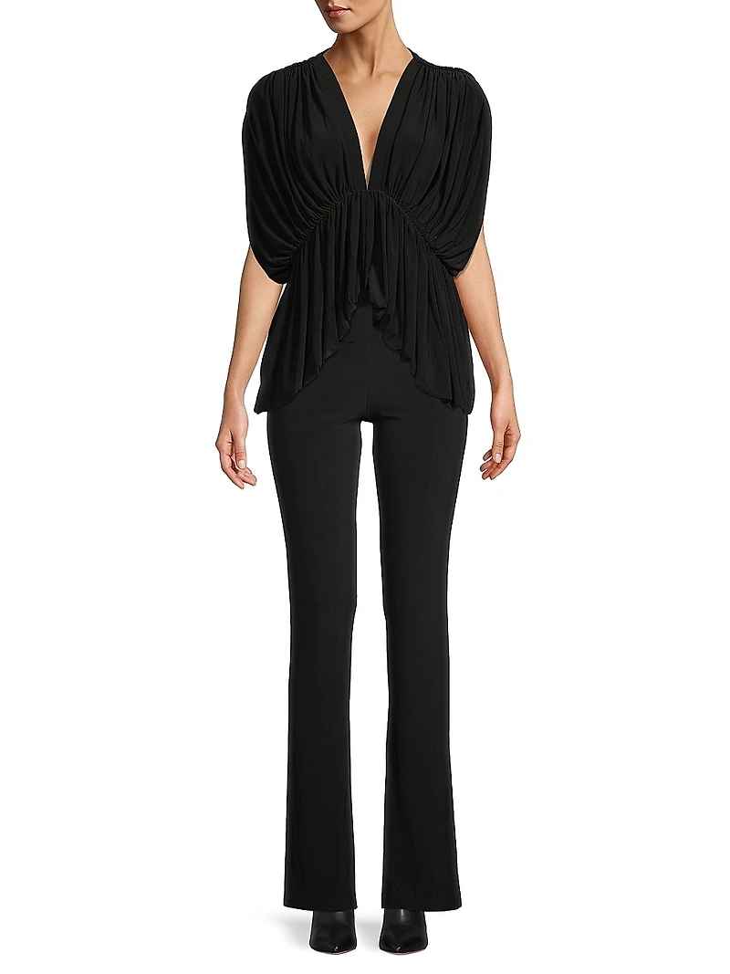 Stretch Boot-Cut Pants