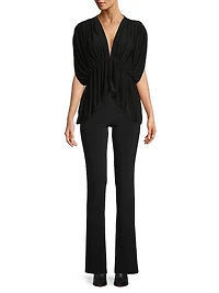 Stretch Boot-Cut Pants