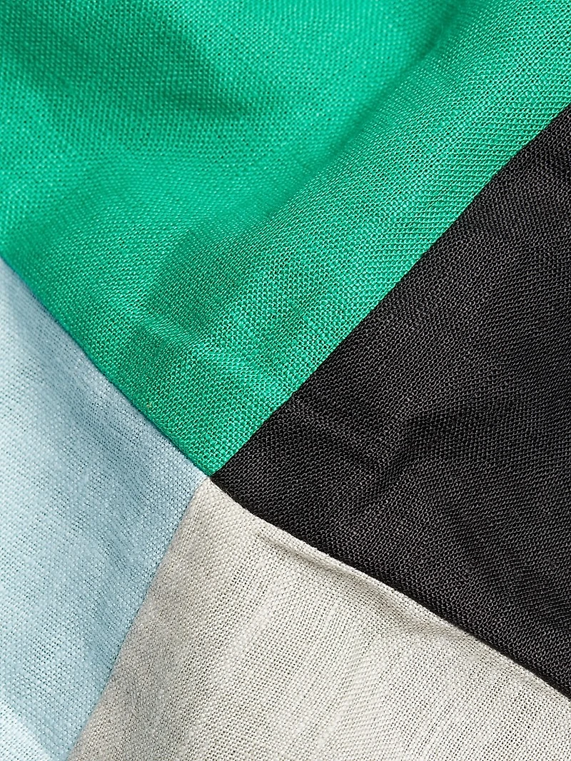 Patchwork Linen Miniskirt