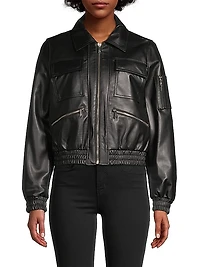 Leather Bomber Jacket