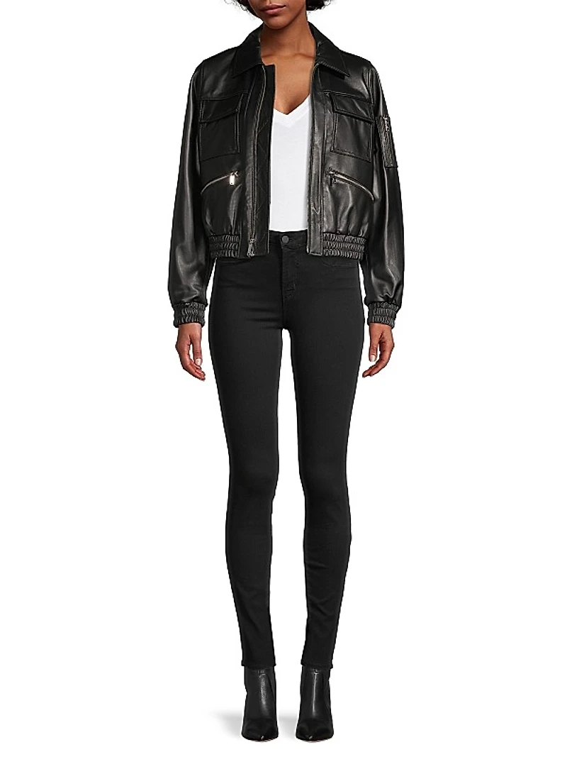 Leather Bomber Jacket