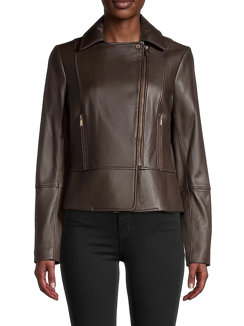 Peplum Leather Jacket