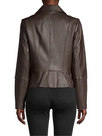 Peplum Leather Jacket