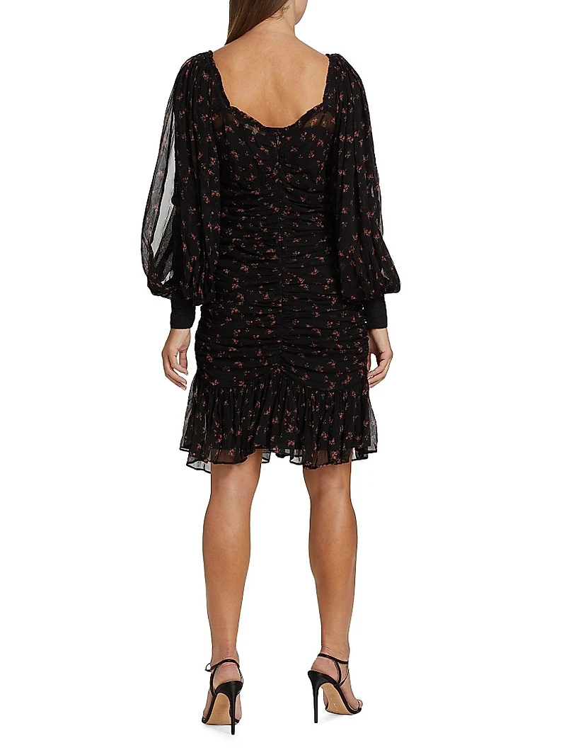 Floral Ruched Minidress