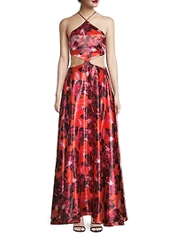 Bella Floral Cut Out Maxi Dress