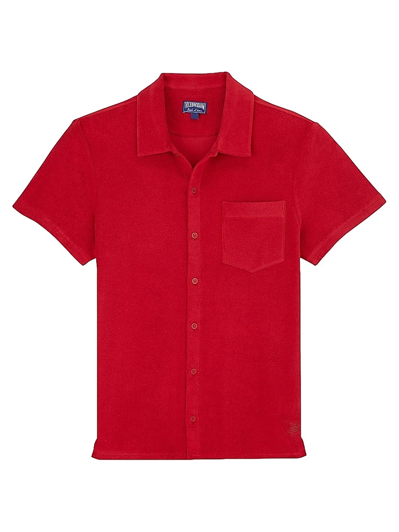 Organic Cotton Terry Button-Up