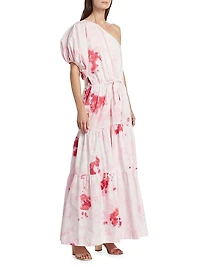 Asymmetric Cotton Maxi Dress