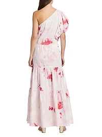 Asymmetric Cotton Maxi Dress