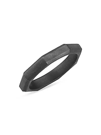 Luminescence Black Rhodium-Plate Brushed Celestial Ring