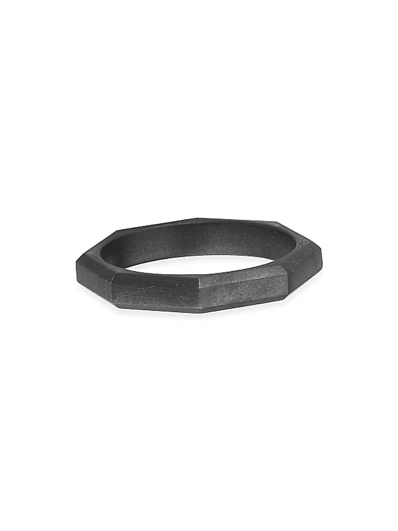 Luminescence Black Rhodium-Plate Brushed Celestial Ring