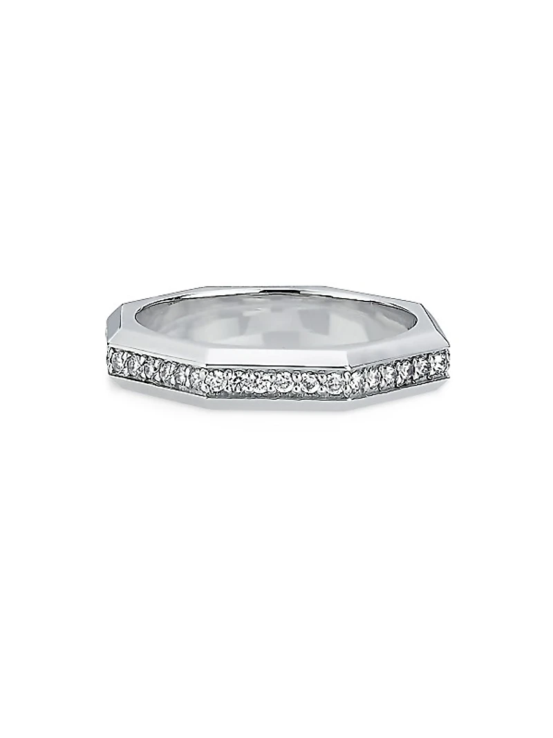 Luminescence 18K Gold & Diamond Polished Celestial Ring