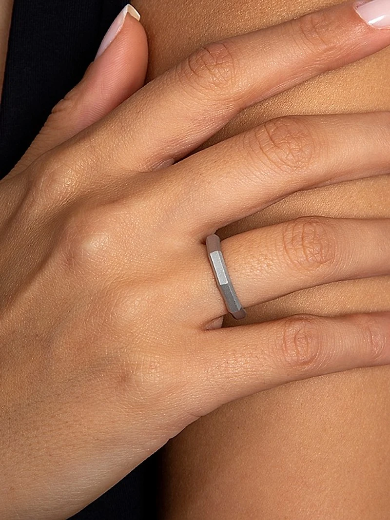 Luminescence 18K Gold Brushed Celestial Ring