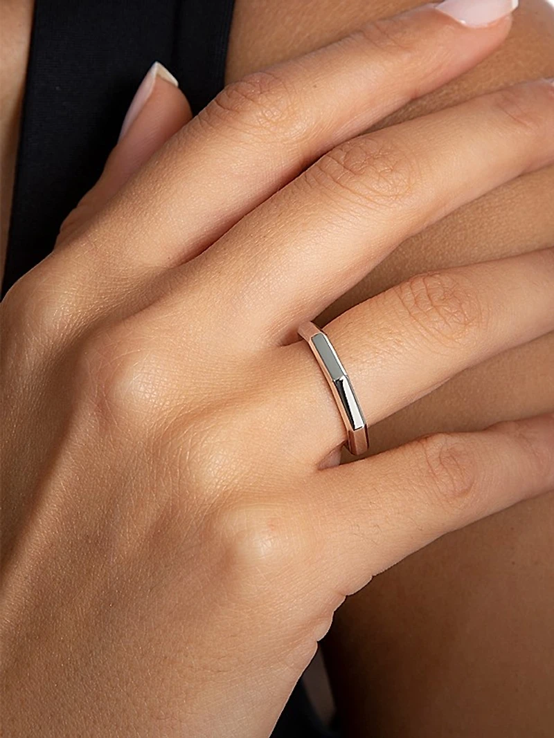 Luminescence 18K White Gold Polished Celestial Ring