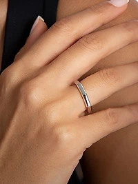 Luminescence 18K White Gold Polished Celestial Ring