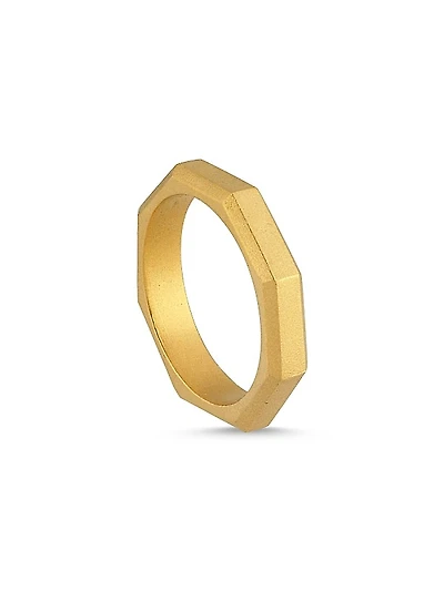 Luminescence 18K Gold Brushed Celestial Ring