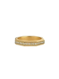 Luminescence 18K Gold & Diamond Brushed Celestial Ring