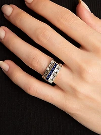 Vibe 14K Gold, Diamond & Sapphire Ring