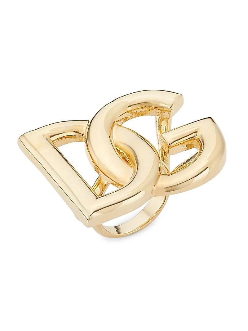 Goldtone Monogram Ring