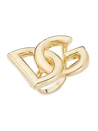 Goldtone Monogram Ring