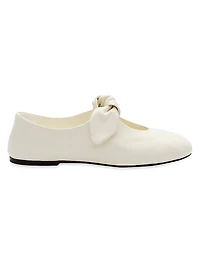 Bow Leather Flats