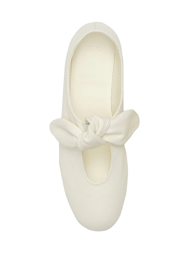 Bow Leather Flats