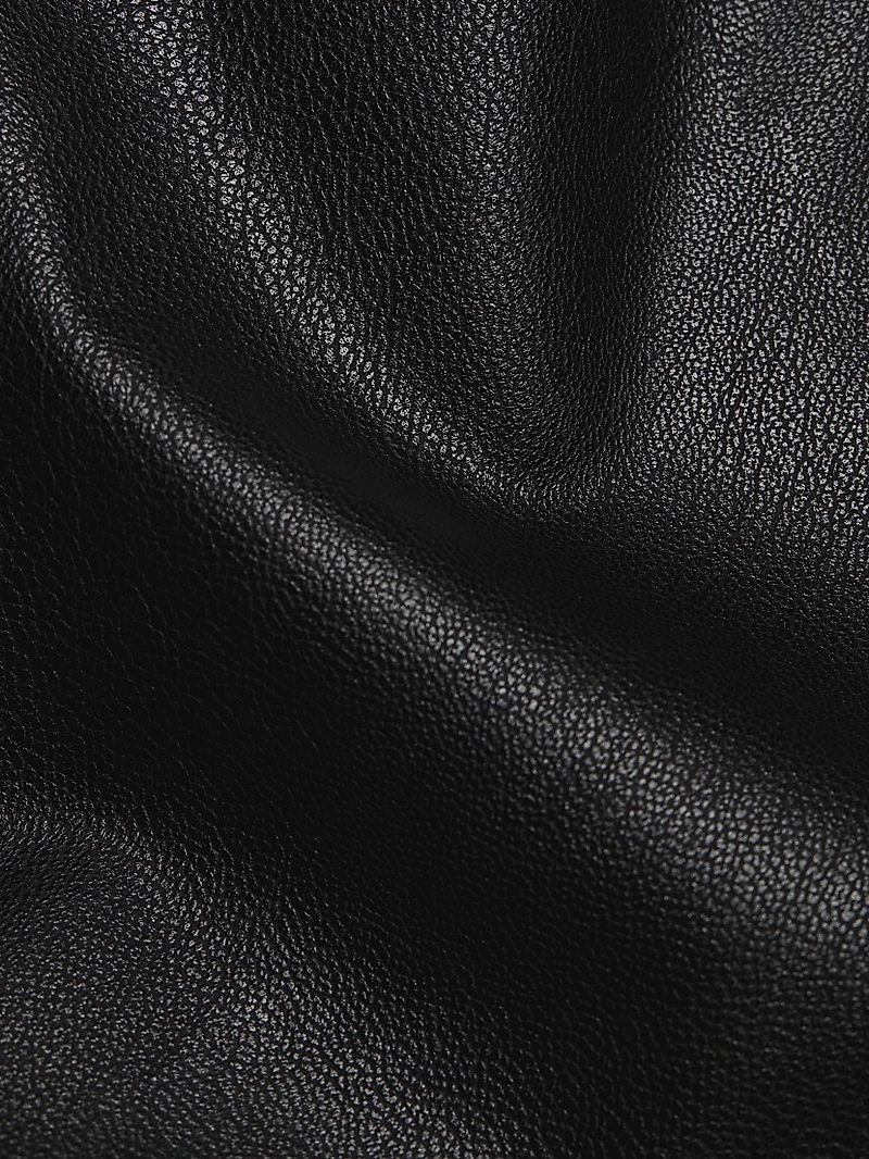 Faux Leather Sheath Dress