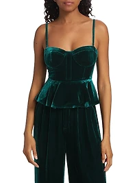Colette Velvet Bustier Top