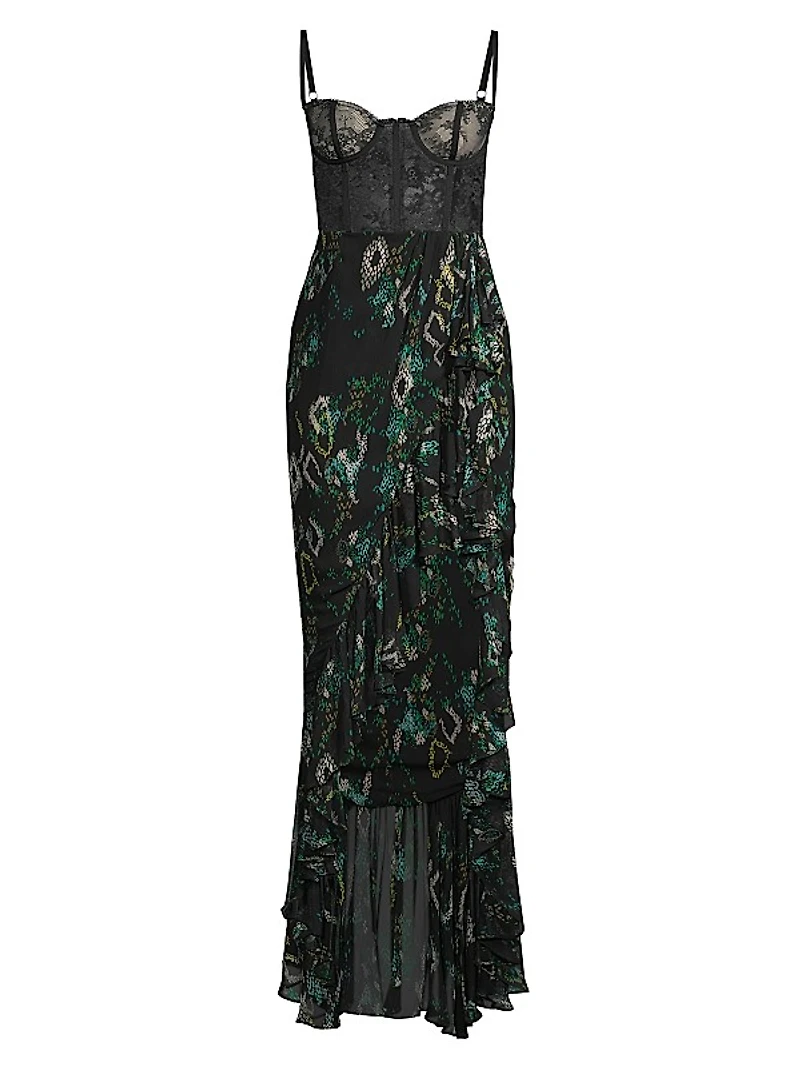 Senorita Ruffle Trim Gown