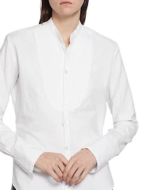 Pleated High-Low Shirt