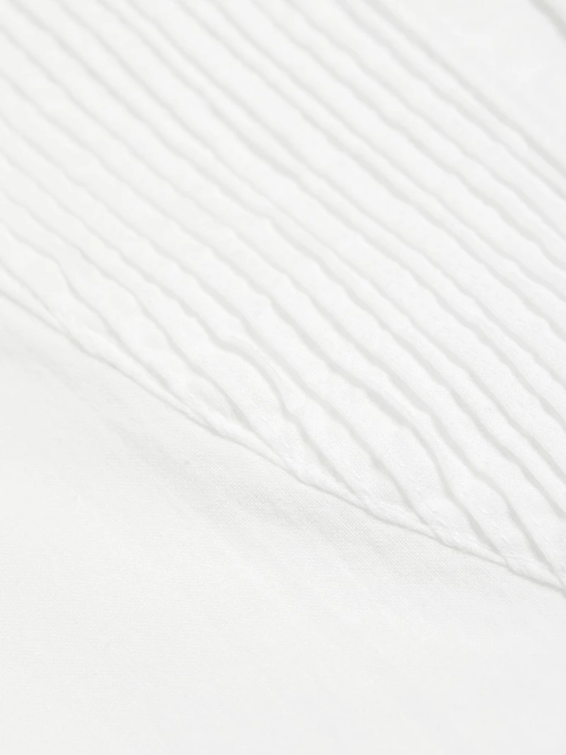 Pleated High-Low Shirt