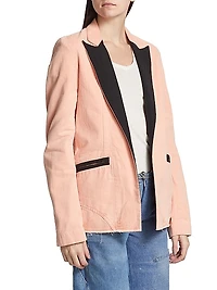 Open-Front Denim Jacket