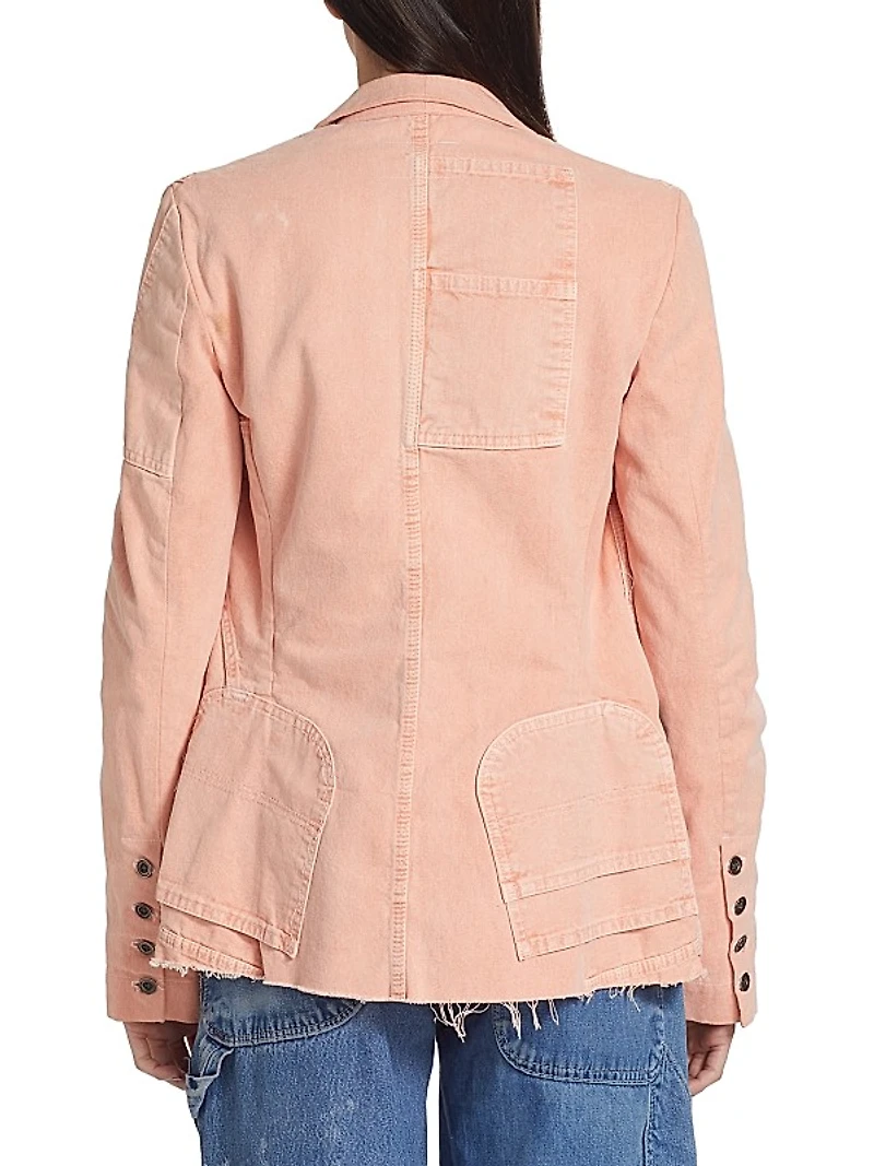 Open-Front Denim Jacket