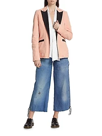 Open-Front Denim Jacket