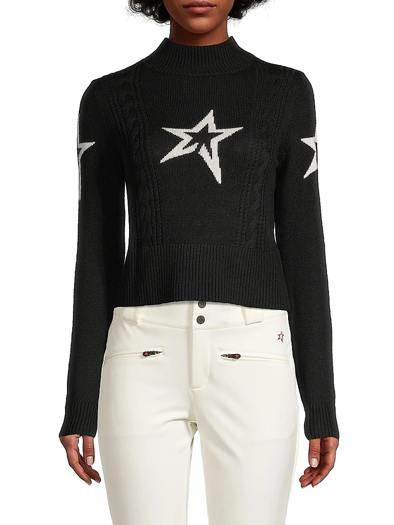 Cable-Knit Wool Sweater