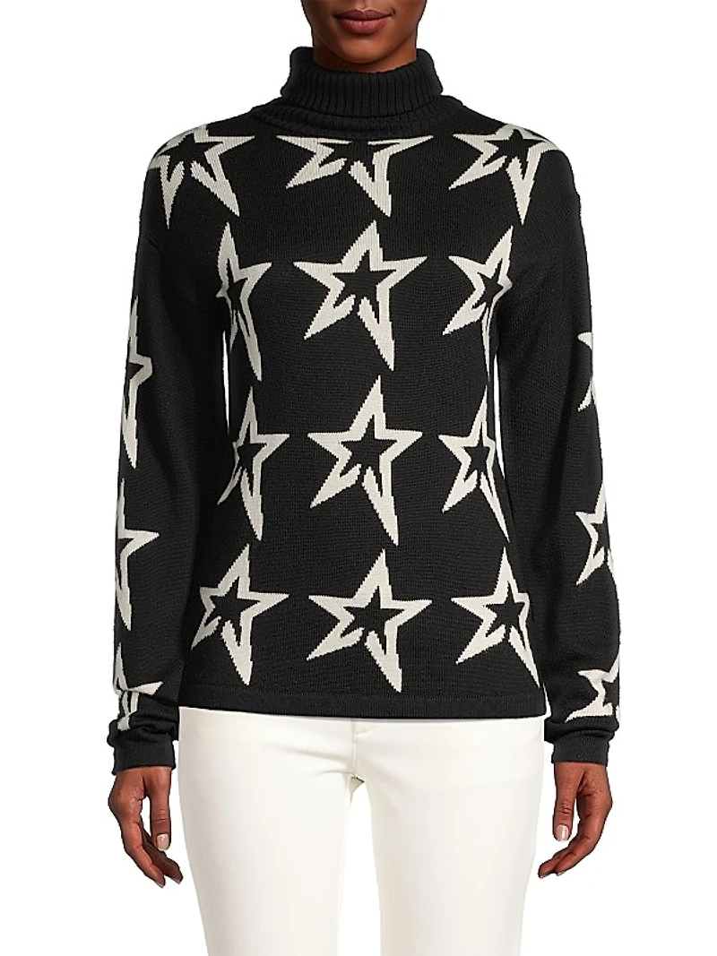 Star Dust Wool Turtleneck Sweater